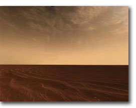 Clouds and sand on the horizon of Mars (2006)